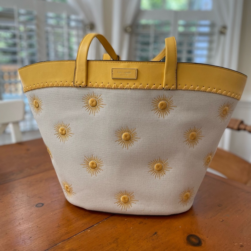 Brand new Kate Spade sunshine bag 13” tall x 20” wide. For beach or bbq!